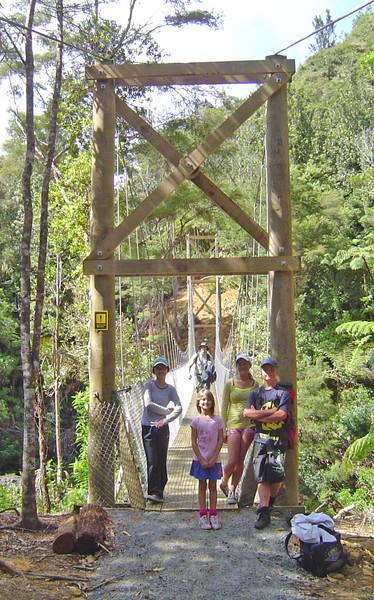 The Bateman Family on the new Waitawheta Bridge